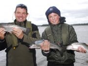 An unusual tactic for trout on Lough Lene Paddy Madigan and son Andrew on Lough Lene