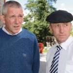 Irish Independent – Michael Healy-Rae (right) and his neighbour John Joseph O'Reilly outside Kenmare District Court in Co Kerry yesterday
