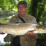 Maurice Brolly with a big Autumn salmon that was released.