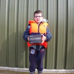 Luke O'Riordan with a Greys GX500 reel which was one of the fantastic prizes sponsored by Waterford Angling and Outdoor