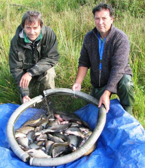 Jean-pierre and friend Alain with a mixed catch.