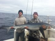 Angling buddies play the blues in Kinsale Paddy Keogh and Aidan cox on board the Silver Dawn