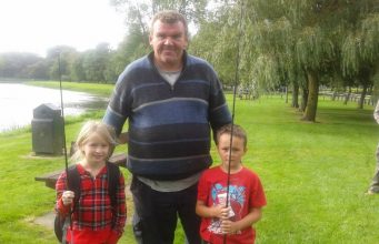 All age groups turn out for the Templemore pike competition Ruth and Daniel with chairman Kevin Mason