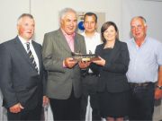 Matt Nolan retires from Fisheries after 46 years Amanda Mooney director with the Shannon River Basin District with Inland Fisheries Ireland, makes a presentation to Matt Nolan to mark his retirement as a fisheries officer with Dermot Broughan, Fergus Lynch and John Devaney IFI assistant inspectors