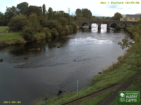 A view of the river at Foxford this morning. Courtesy of Farson Digital Webcam. Click to see more...