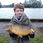 Daniel with his 12lb 7oz mirror carp