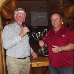 Damian presents the Paddy Carey Cup to Mike Dwyer