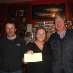 Kevin O'Sullivan, Avril and the Chairmen Mr. Michael Roden of the W.F.D.G. with the winning ticket