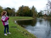 Young anglers enjoy rainbow trout fishing in the Carton Estate