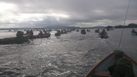 Sheelin - 135 boats set off into the mists of Sheelin on Saturday October 5th