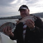 2 fine Bream from Wicklow Bay for Pat swan, winner of the WBSAC species Comp. (2 of his 12 caught that day !)