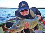 Super pike fishing on fly for first time German lady visitor to Co. Mayo wins her the Catch of the Week 'Catch of the Week' winner Christin Breuker, Germany, with fine pike PB