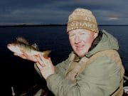 Breaking the ice on Lough Ennell to get some nice perch