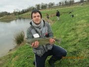 Super rainbow trout fishing at the first heat of the winter league at Cortland Fishery