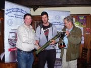 The rainbows shone for the Knockaderry Perpetual Trophy competitors before the gale Organiser Michael Drinan presenting Knockaderry Perpetual trophy to winner Brian Brennan