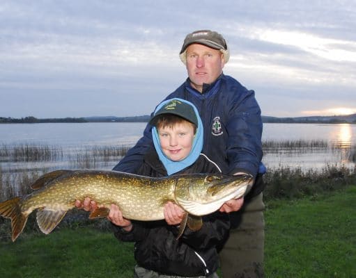 Uncle and nephew rattle the scales at Boderg Joe and Jason McDermott with winning pike from Boderg