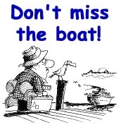 Cartoon - Miss the boat