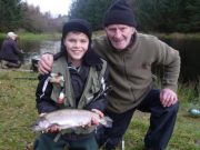 Salmon conservation scheme for improvements in the environment – Irish Times Cory Ryan (14) with a fine rainbow trout of 49cms, alongside his proud granddad, Mike, during the winter league final at Annamoe Trout Fisheries, Co Wicklow