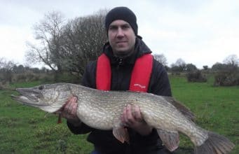 Daniel lures a beauty of a pike weighing 22lbs Daniel's 22lb beauty
