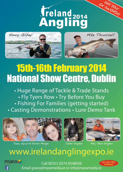 The Ieeland Angling Show takes place this year on 15 and 16 February. For more information and buy your tickets in advance see maramedia.ie