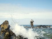 Saltwater Fly Fishing for Bass and sea trout under the stars fishing