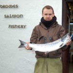 Joe Broderick with his 8lb fish from the Crooked Hole on rapala on Saturday.