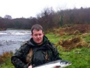 A clean sweep as Richard Kinnaird wins all the prizes and the Catch of the Week with his fly caught salmon C & R on the Drowes this afternoon Richard Kinnaird with the first caught and released fish of the season from the Upper Mill Pool this afternoon