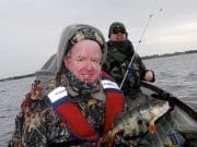 Perch on the line at a chilly Lough Ennell