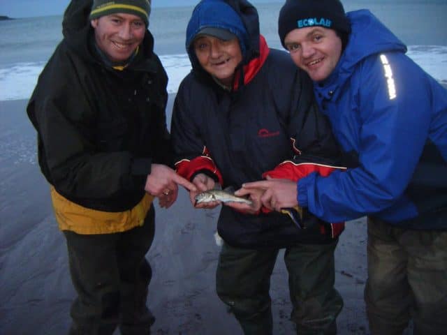 Phil, Eugene and John with Tralee Bays first cod of 2014. Who said you can't catch cod in Kerry?