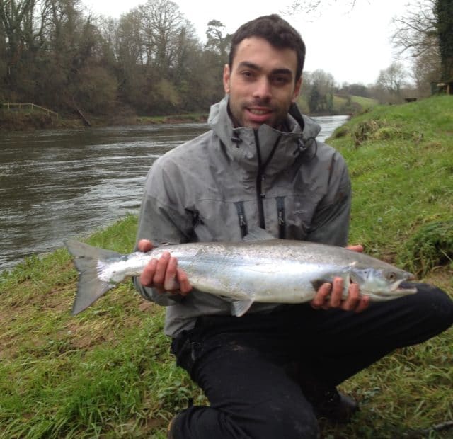 Charles Quesda with the First Salmon of 2014 from the Munster Blackwater