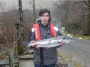 Delight at Delphi as 17 year old Colm catches his first salmon 17 year old Colm O’Leary with his first ever salmon at Finlough