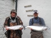 Paul Mc Causland and Colin Gardiner With Their Fish From The Mill Pool and Sand Hole Respectively.