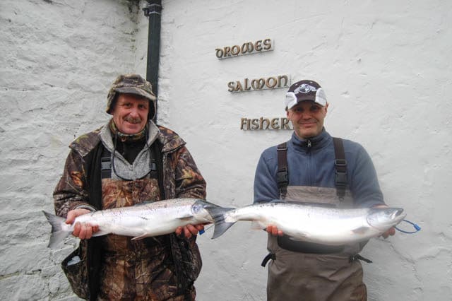 Paul Mc Causland and Colin Gardiner With Their Fish From The Mill Pool and Sand Hole Respectively.