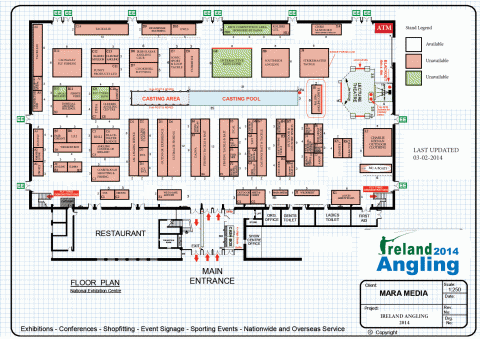 Floor Plan for Irish Angling Expo 2014