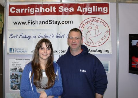 Aishling and Luke Aston, Carigaholt Sea Angling Exhibiting at the Ireland Angling Show