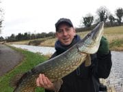 Savage Eel lure does the trick for Mullingar angler Mullingar Angler Frank Cotter with super Royan canal pike.