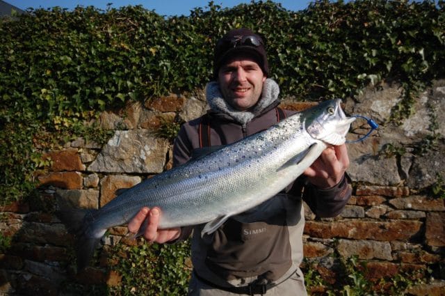 Chris Mc Daid with his fish from Brineys on Wednesday