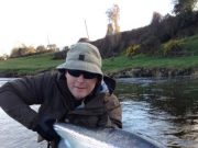 Fishing on the Slaney slow, but 103cm springer caught by first time angler big spring salmon from the Slaney