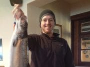 A dream come true for David as he lands a Hooley salmon David Jackson