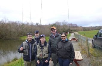 Beginners soak up the info at Clonanav Fly Fishing course The happy bunch at Clonanav
