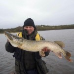 Guide Kevin Lyons with his first taken on a Herring dead bait