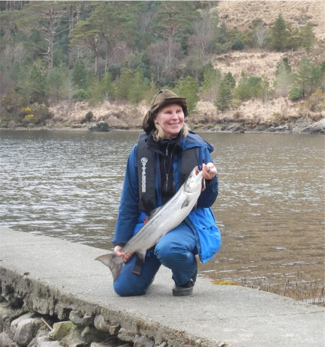 Lisa Engbert with her 11lb 15oz fish