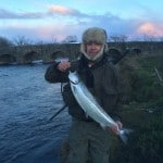 Drowes – Packie Mc Dermot with his fish on an O' Toole Green Butt Cascade from the Trout Pool on Friday evening. Picture courtesy J. O' Neill.