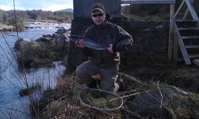 Ryan Neeson with the first Salmon of the season