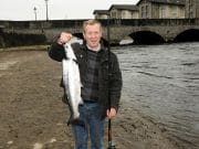 First salmon from the Moy falls to local angler Val Mitchell Val Mitchell with the first Moy salmon of 2014