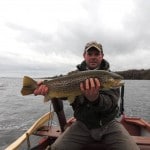 Sheelin – Gary McKiernan of Lough Sheelin Guiding Services with trout of 8lb 11ozs