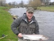 2 fine springers for Eamonn Power on the Slaney Eamonn Power first fish of the season