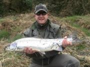 Paul catches a fish after a 7 year break as Kilbride beat opens on the Slaney Paul Quinn, Kilbride beat