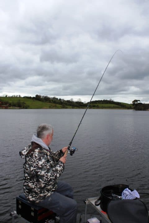 Carl Mc Dermott in Action on Town Lake in Bailieboro Yesterday