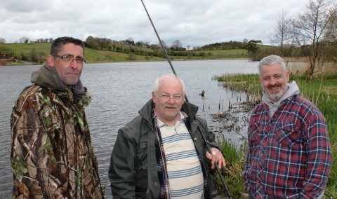 Fishing Buddies Brian, Ian and Carl on the Town Lake in Bailieboro Yesterday